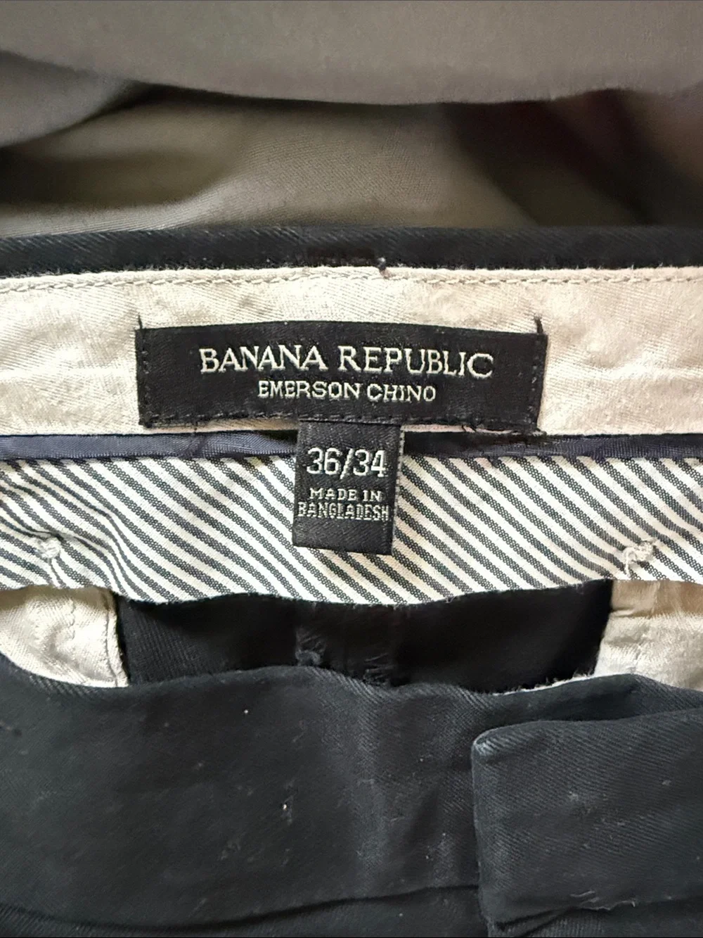 Mens Black Banana Republic Chino Emerson